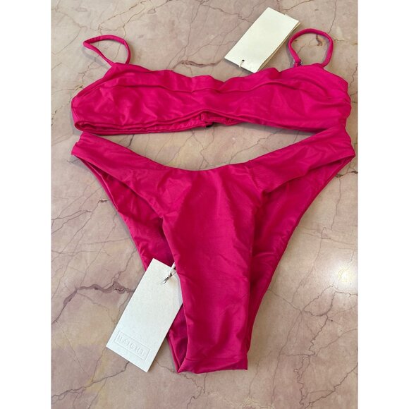 HAIGHT. Agatha Bikini Set in Intense Pink Small New Womens Top Bottoms Leila - Picture 5 of 12